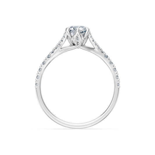 Cushion Lab Grown Diamond Micro Pave Eternity Ring 1.0ct by Qutahia Jewellery