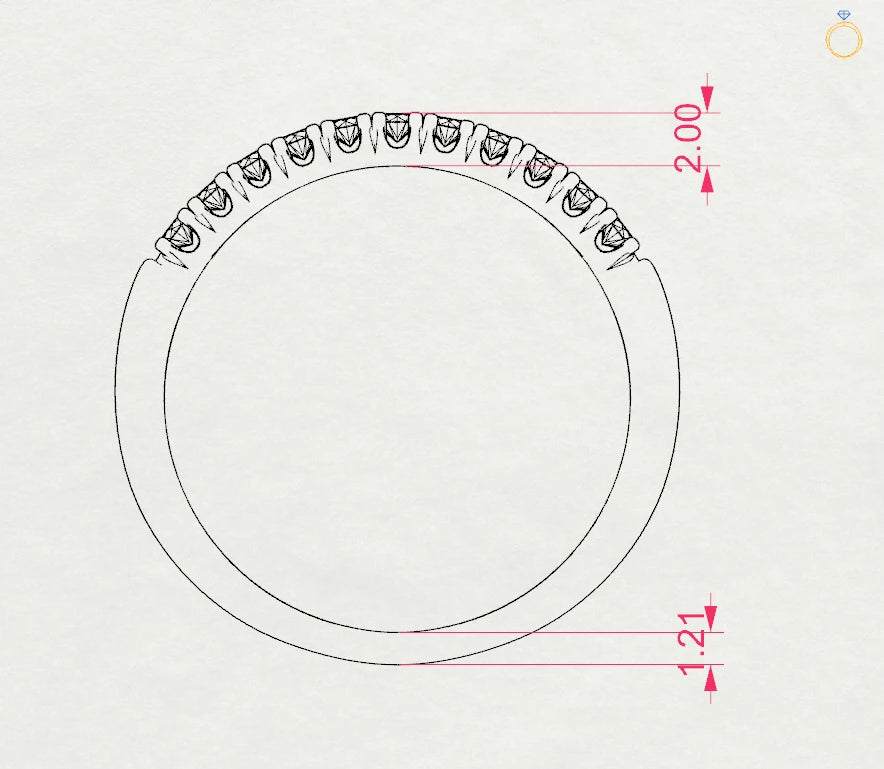 Eternity Ring (Round), 0.22 ct — 101-10044/4