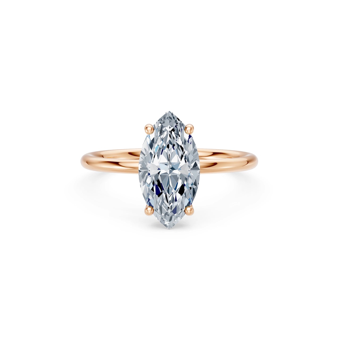 Marquise Lab Grown Diamond Micro Pave Engagement Ring 2.0ct by Qutahia Jewellery