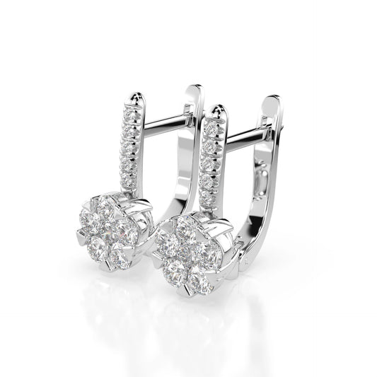 Illusion Earring (Round), 0.2 ct — 102-10015/4(3.0)