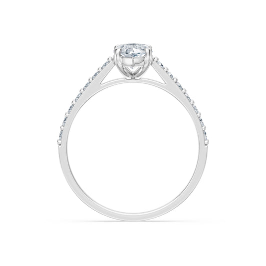 Marquise Lab Grown Diamond Slim Pave Eternity Ring 1.0ct by Qutahia Jewellery