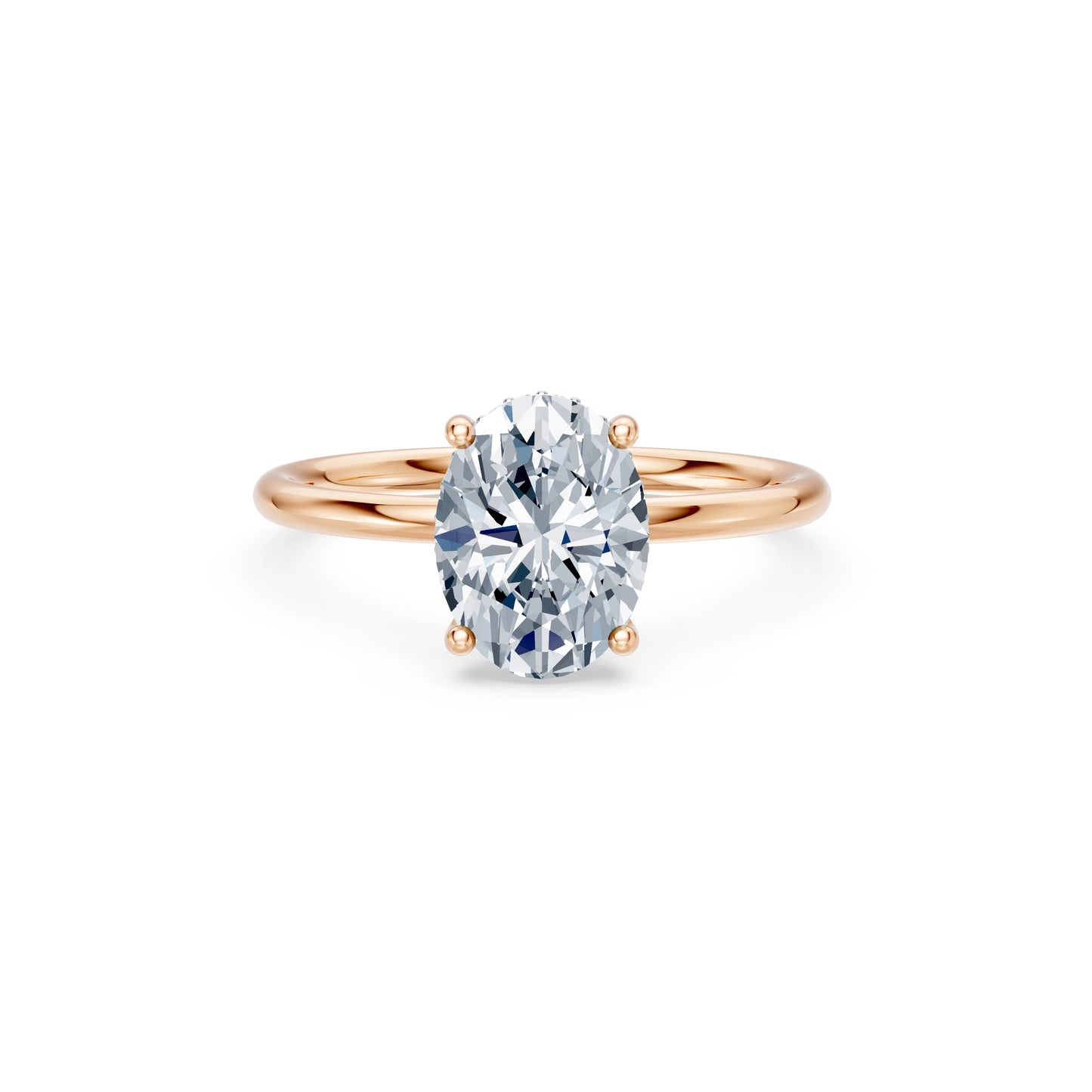 Oval Lab Grown Diamond Micro Pave Engagement Ring 2.0ct by Qutahia Jewellery