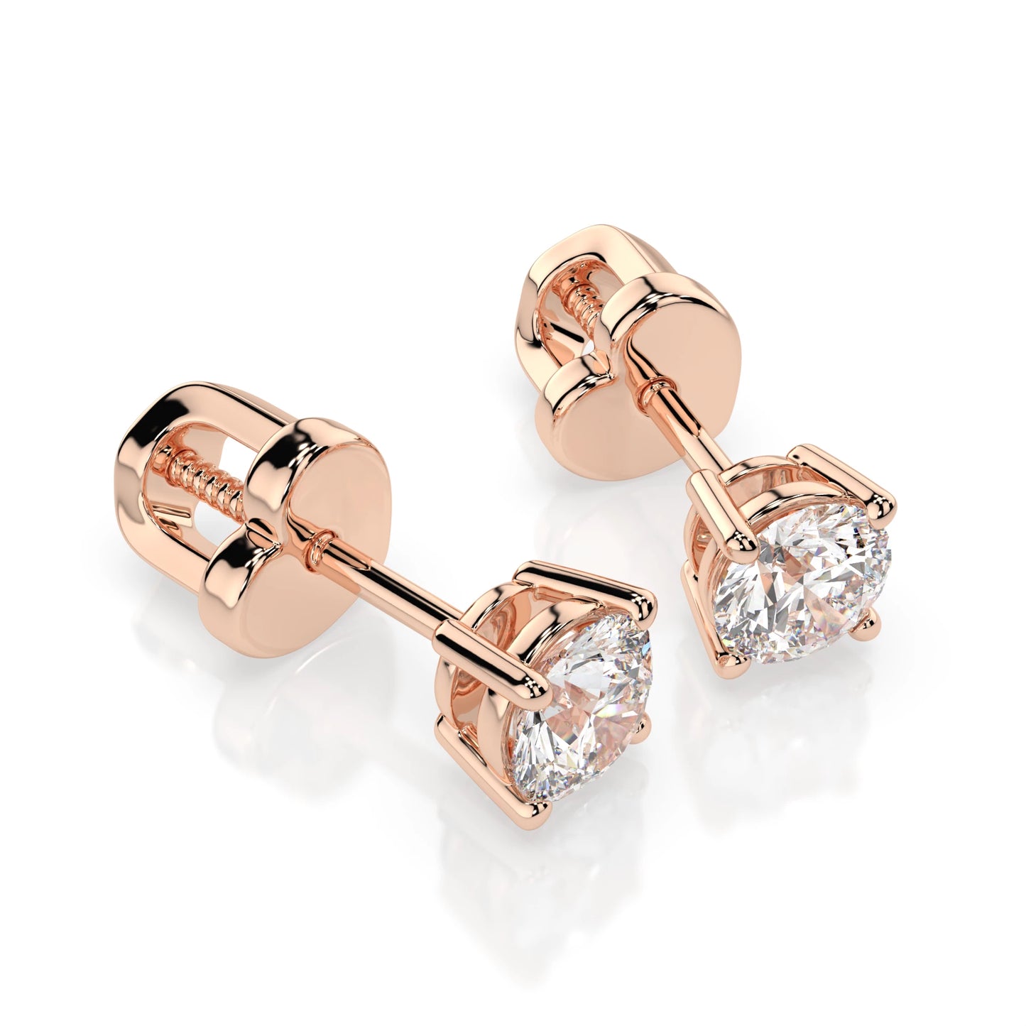 Solitaire Butterfly Earring (Round), 0.5 ct — 102-10012/1(4.0)