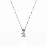 Solitaire Necklace (Round), 0.08 ct — 104-10013(2.7)