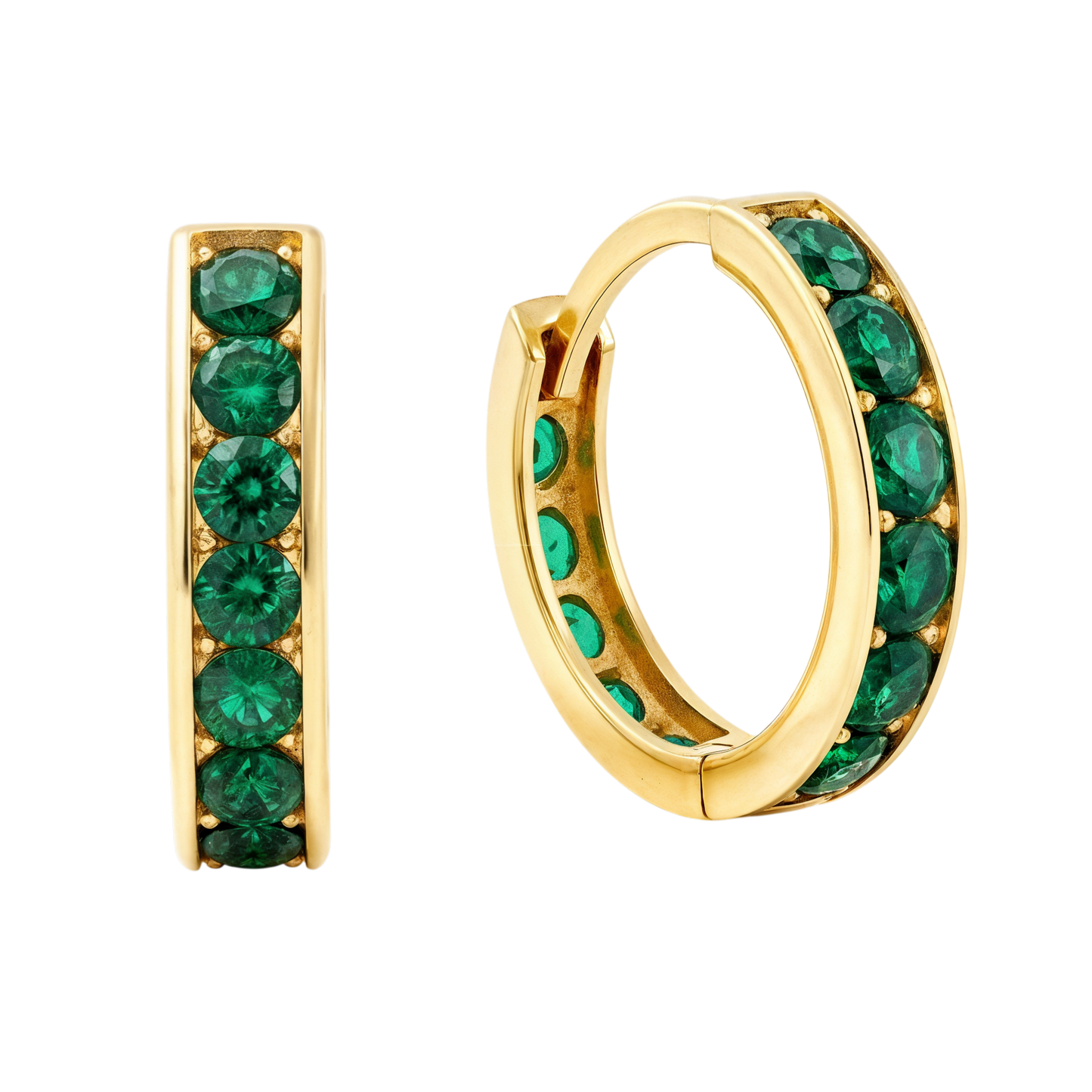 9ct Gold Huggie Hoop Earrings in Solid 9ct & 14ct Gold | Qutahia Jewellery
