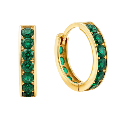 9ct Gold Huggie Hoop Earrings in Solid 9ct & 14ct Gold | Qutahia Jewellery