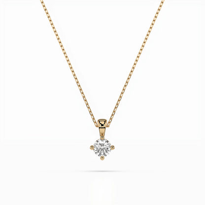 Solitaire Necklace (Round), 0.1 ct — 104-10011(3.0)