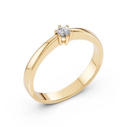 Solitaire Ring (Round), 0.1 ct — 101-10151(3.0)