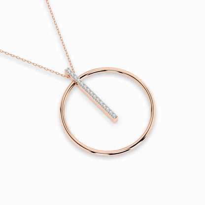 Minimalism Necklace (Round), 0.09 ct — 104-10047