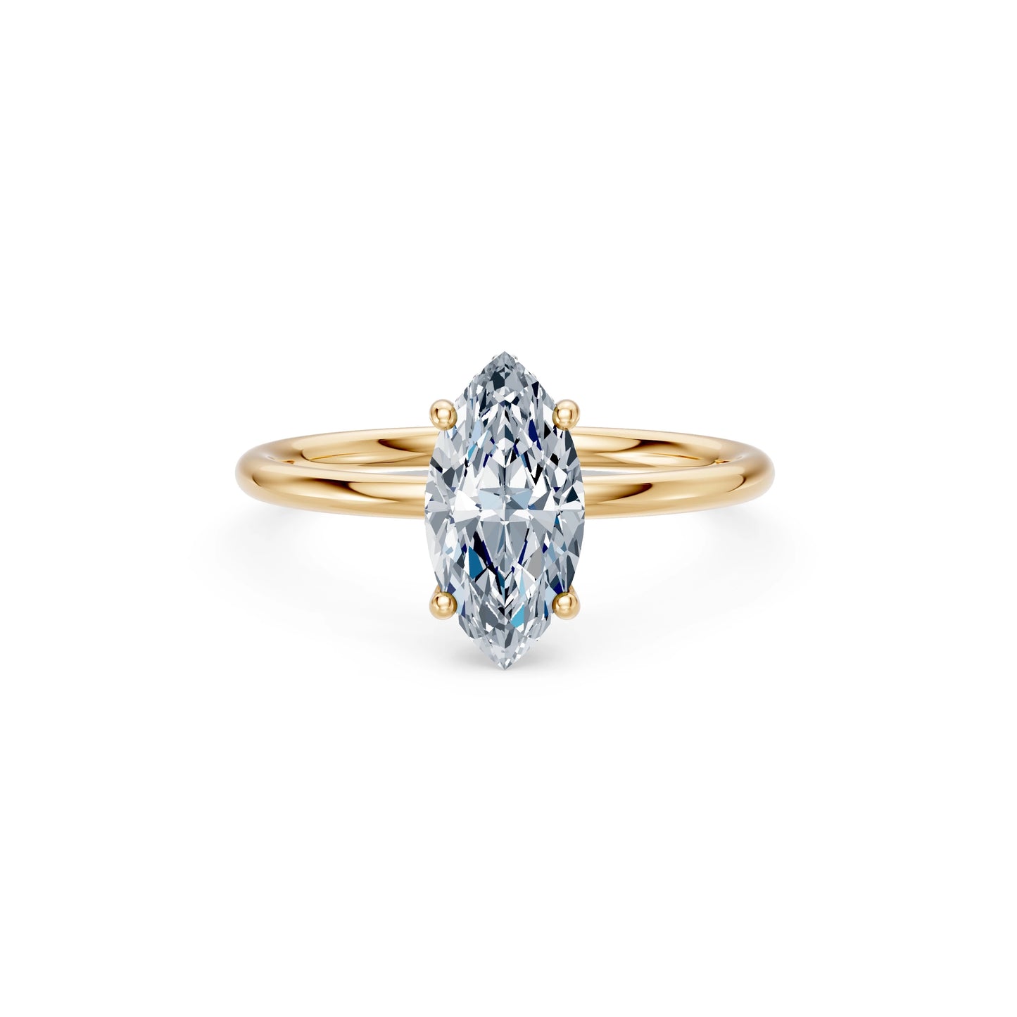 Marquise Lab Grown Diamond Micro Pave Engagement Ring 1.5ct by Qutahia Jewellery