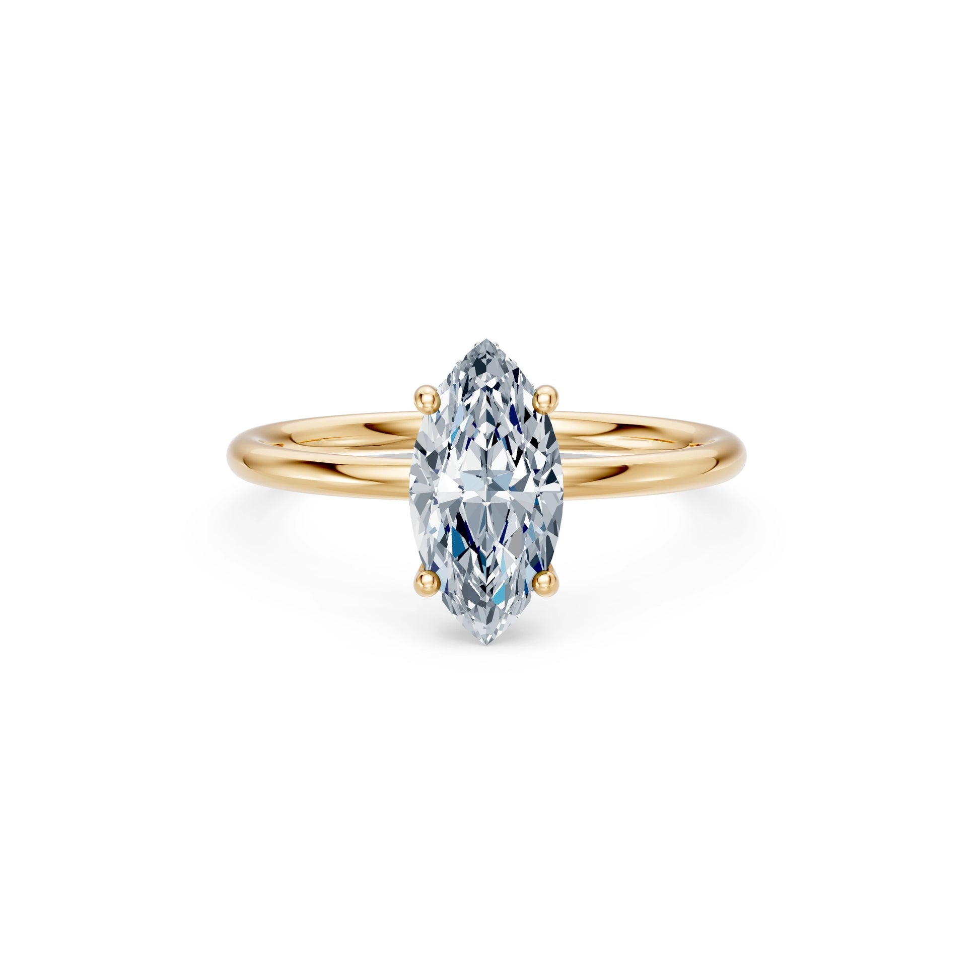Marquise Lab Grown Diamond Micro Pave Engagement Ring 1.5ct by Qutahia Jewellery