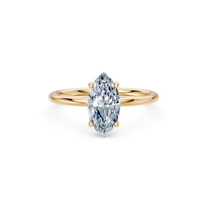 Marquise Lab Grown Diamond Micro Pave Engagement Ring 1.5ct by Qutahia Jewellery