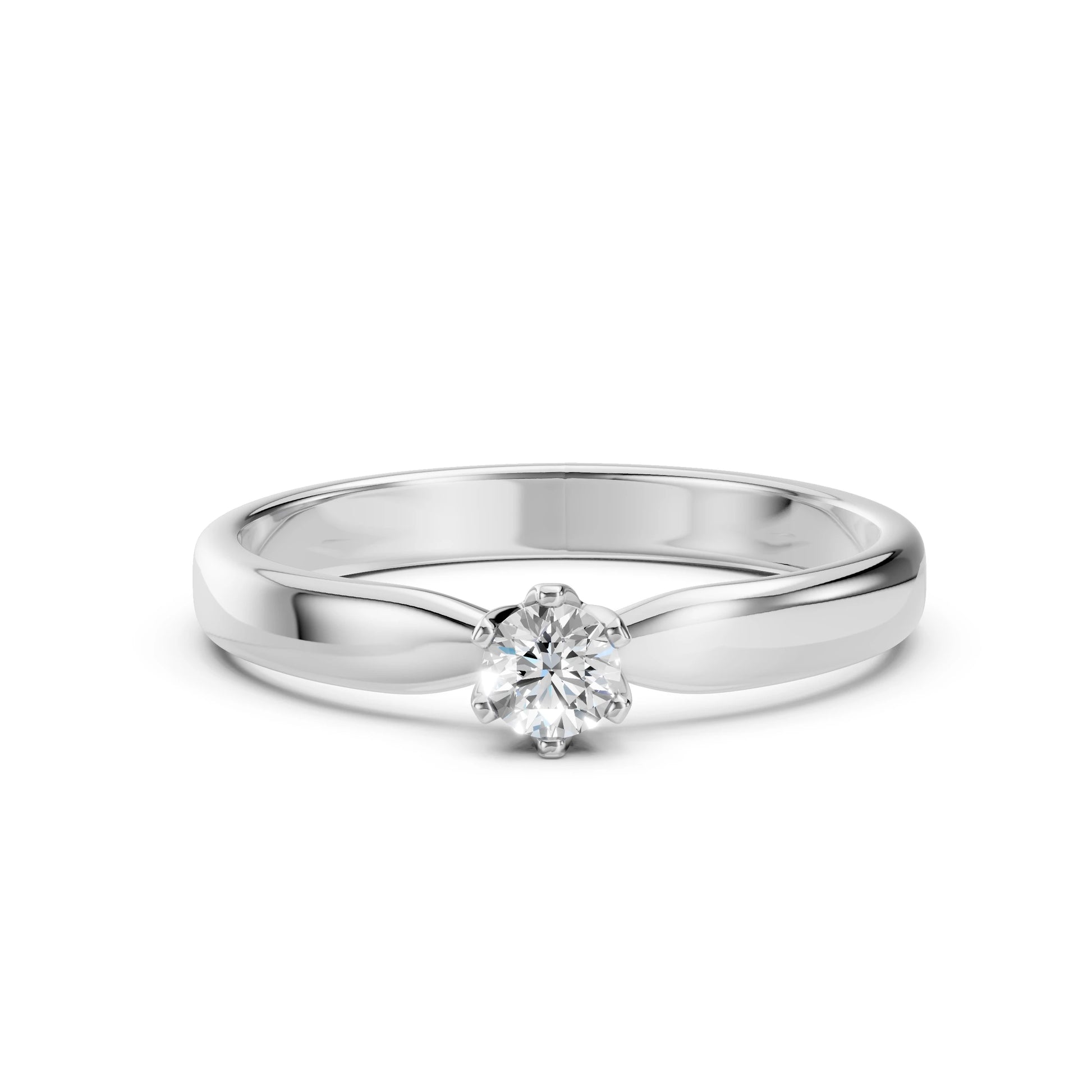 Solitaire Ring (Round), 0.2 ct — 101-10040(3.7)