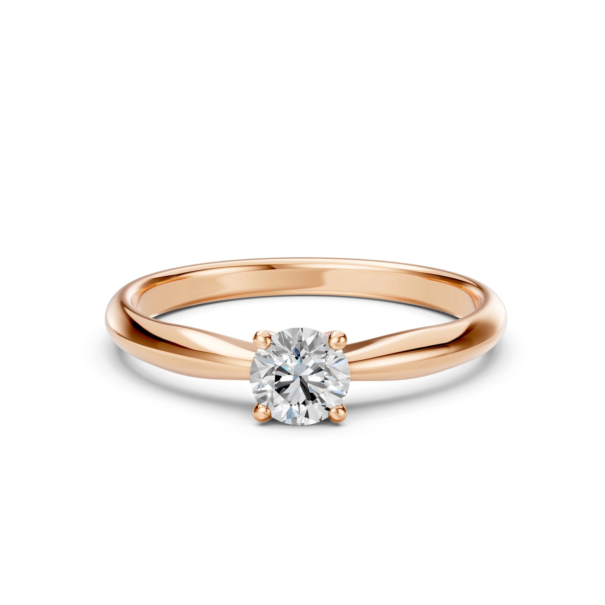 Solitaire Ring (Round), 0.4 ct — 101-10021(4.7)