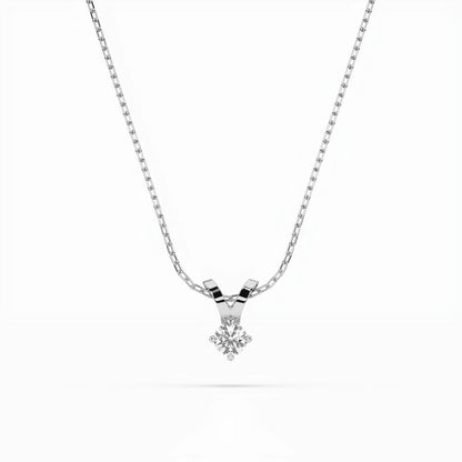 Solitaire Necklace (Round), 0.1 ct — 104-10037(3.0)