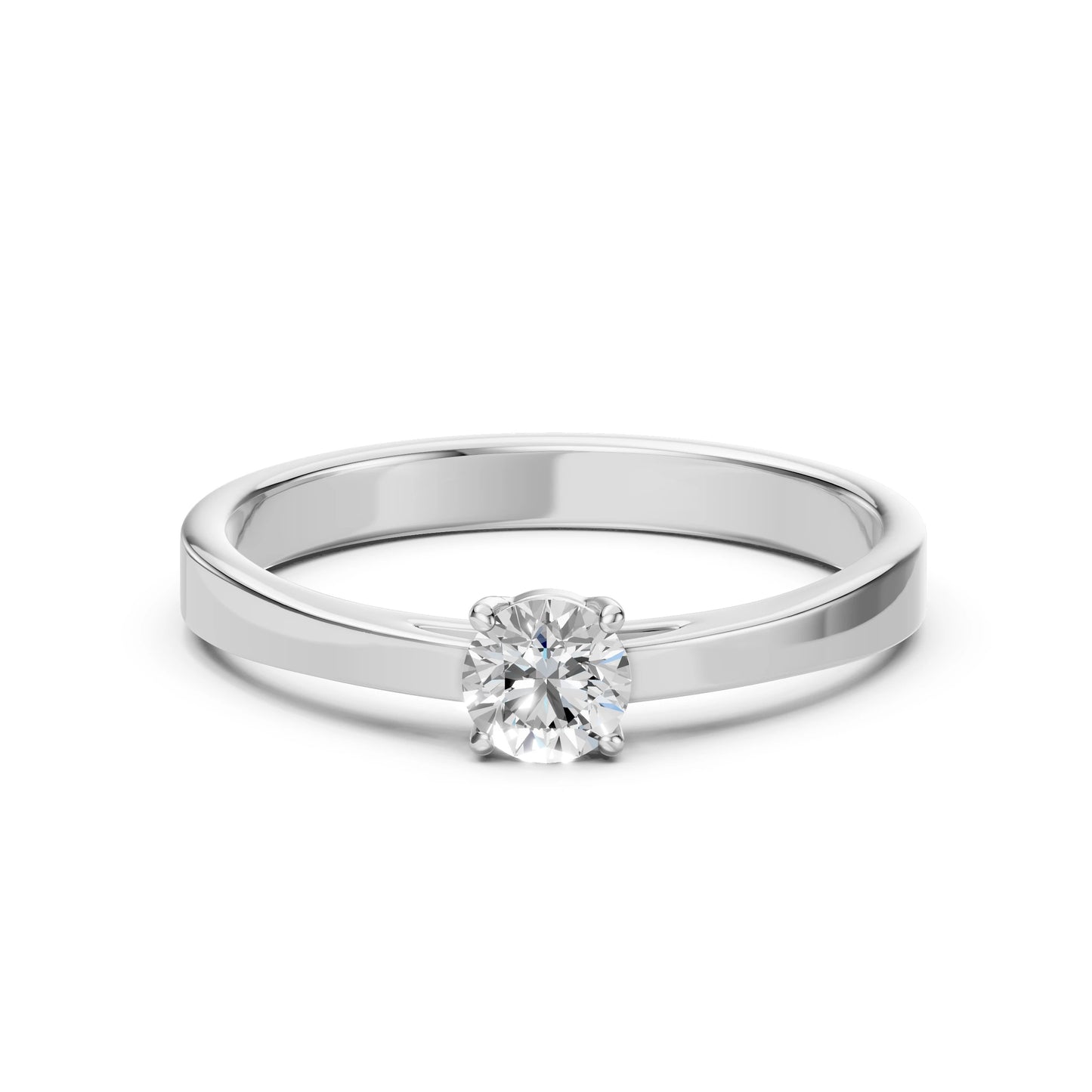 Solitaire Ring (Round), 0.4 ct — 101-10012/1(4.7)