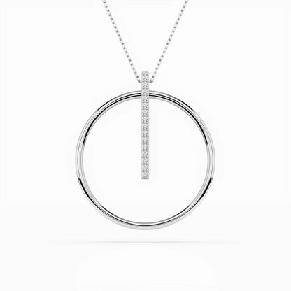 Minimalism Necklace (Round), 0.09 ct — 104-10047