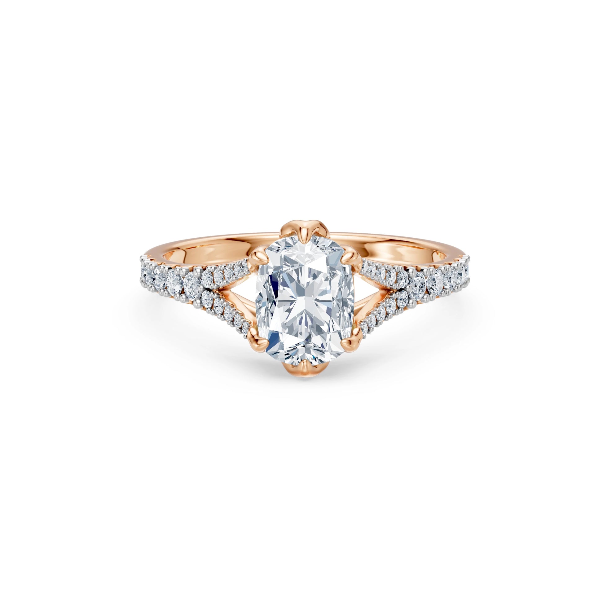 Cushion Lab Grown Diamond Micro Pave Eternity Ring 1.5ct by Qutahia Jewellery