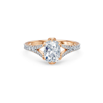 Cushion Lab Grown Diamond Micro Pave Eternity Ring 1.5ct by Qutahia Jewellery