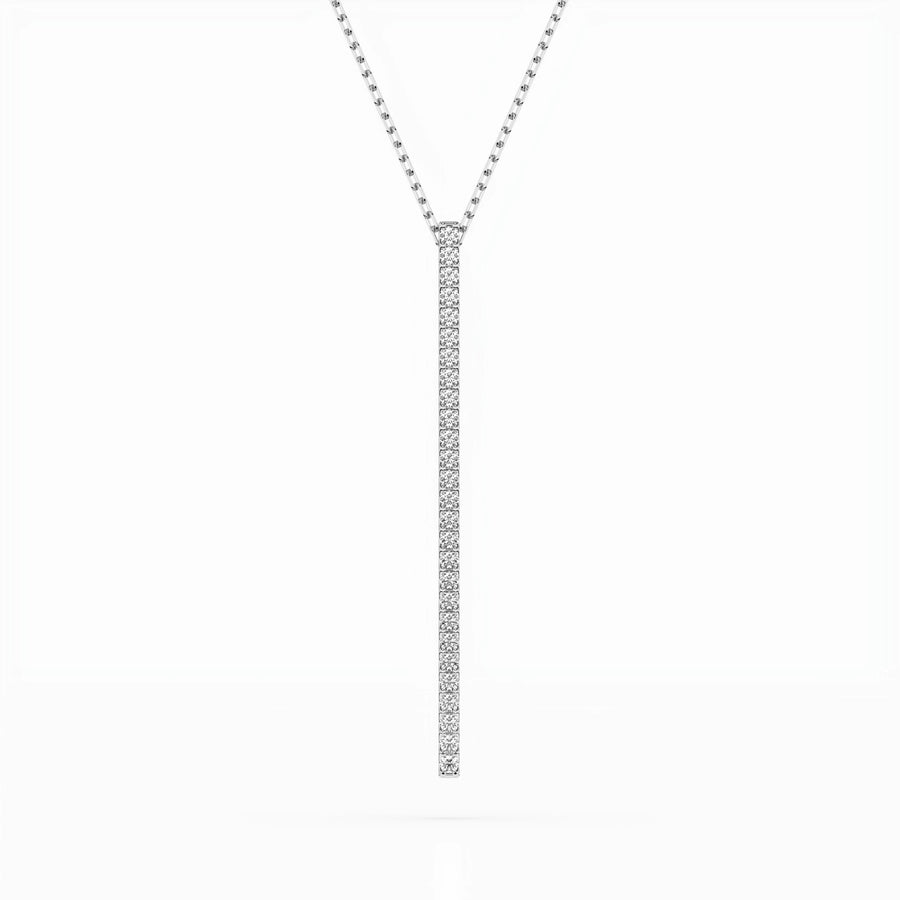 Delicate Diamond Necklace Round 0.14ct by Qutahia Jewellery