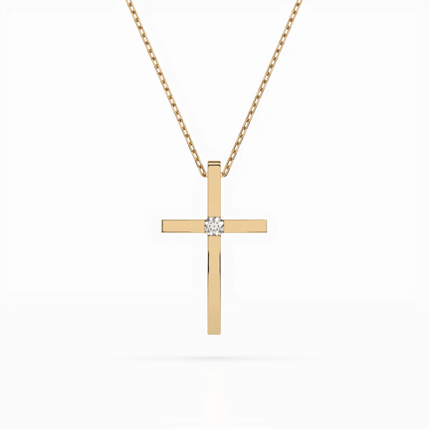 Minimalism Necklace (Round), 0.03 ct — 104-10031