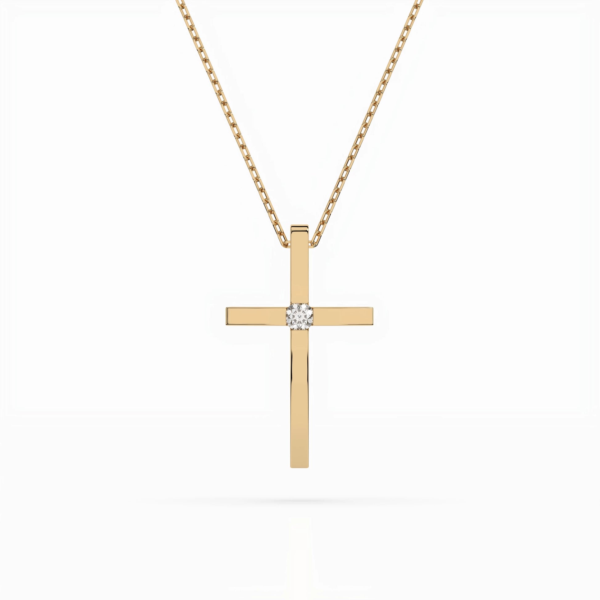 Minimalism Necklace (Round), 0.03 ct — 104-10031