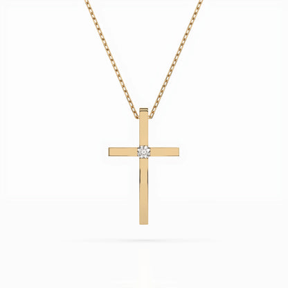 Minimalism Necklace (Round), 0.03 ct — 104-10031