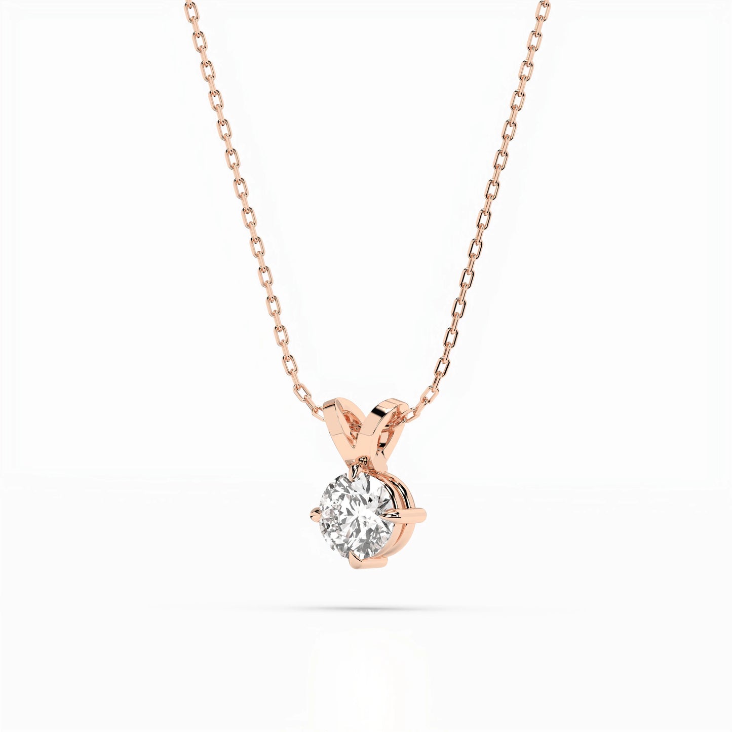 Solitaire Necklace (Round), 0.3 ct — 104-10037(4.2)