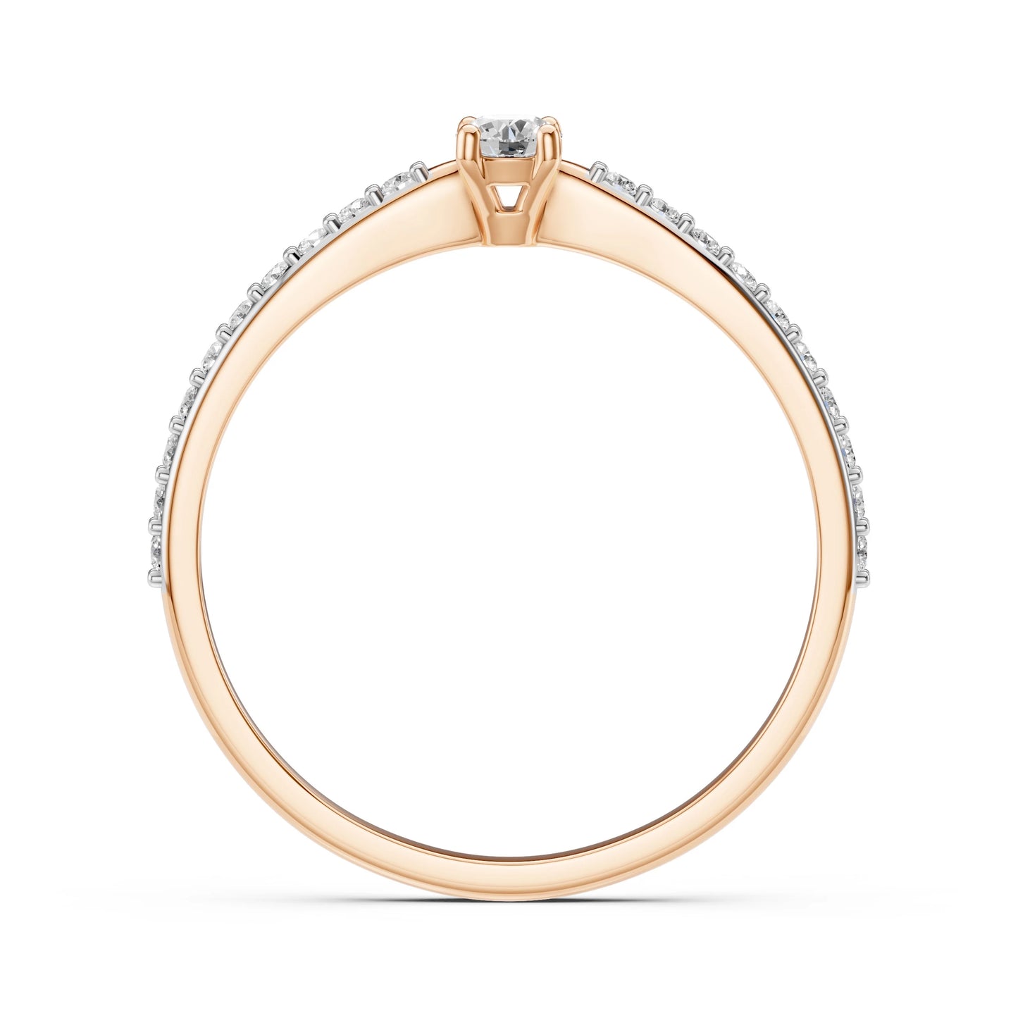 Solitaire Eternity Ring (Round), 0.1 ct — 101-10116/2(3.0)