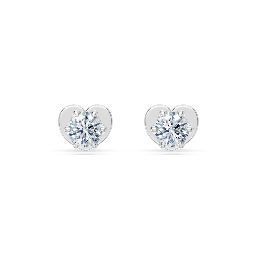 Diamond Stud Earrings Round Brilliant 0.3ct by Qutahia Jewellery