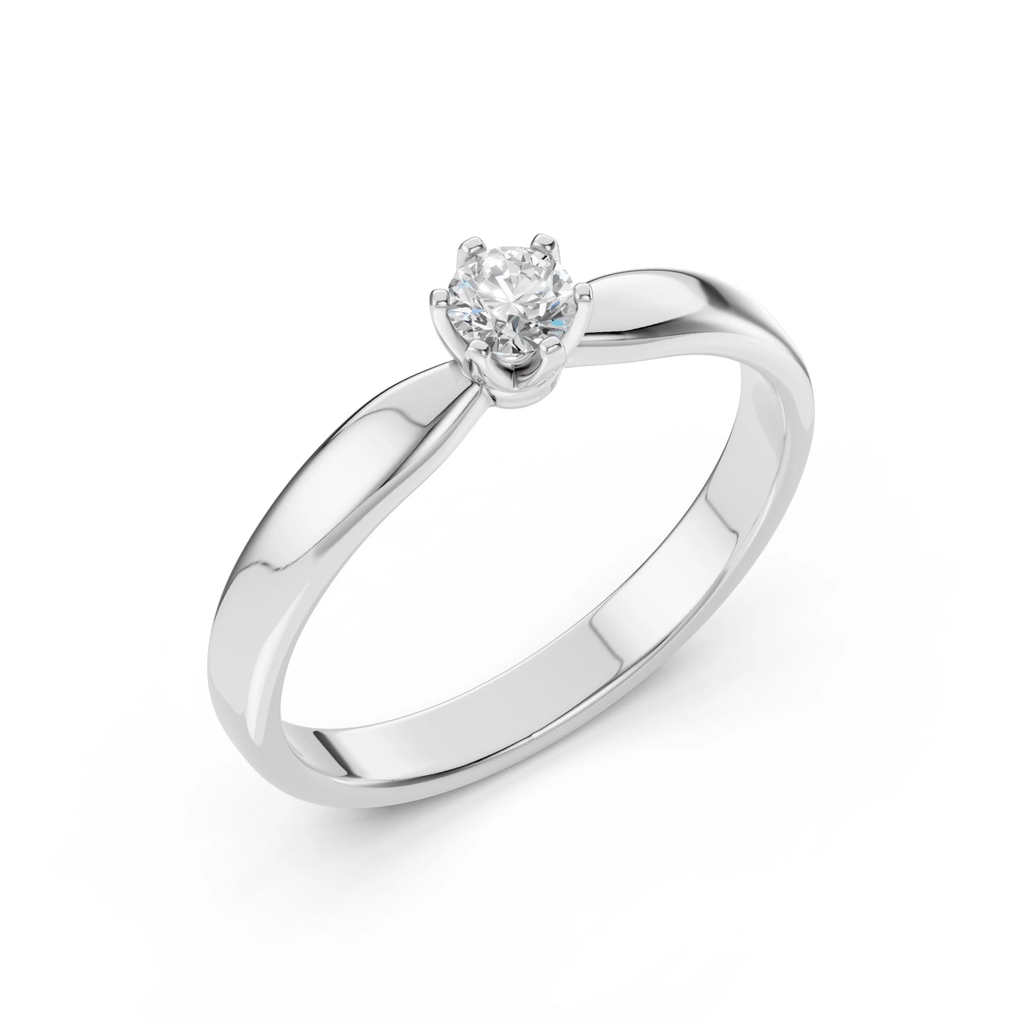 Solitaire Ring (Round), 0.15 ct — 101-10040(3.4)