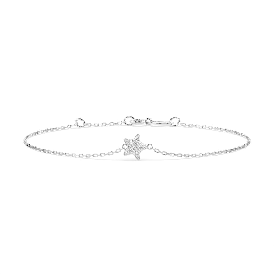 Diamond Bracelet Gold Round 0.03ct by Qutahia Jewellery