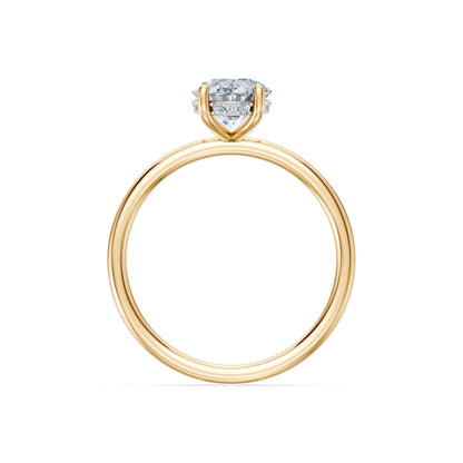 Oval Lab Grown Diamond Micro Pave Engagement Ring 1.5ct by Qutahia Jewellery
