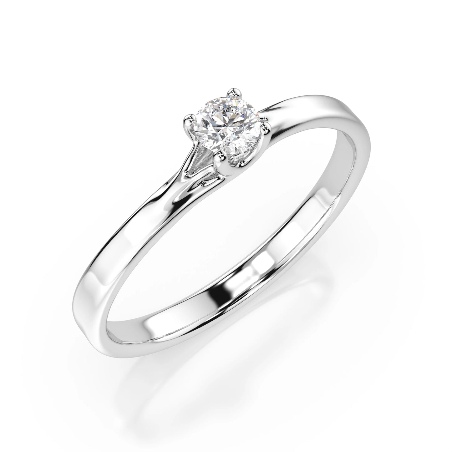 Solitaire Ring (Round), 0.1 ct — 101-10014(3.0)