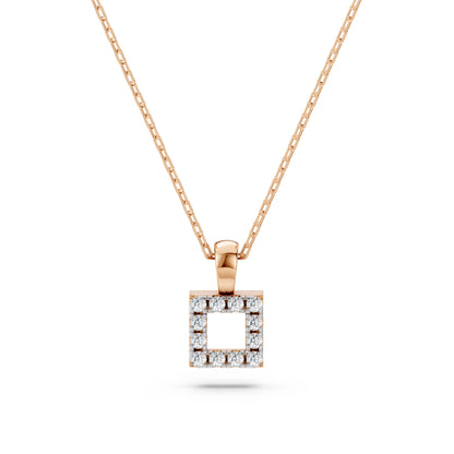 Minimalism Necklace (Round), 0.06 ct — 104-10079