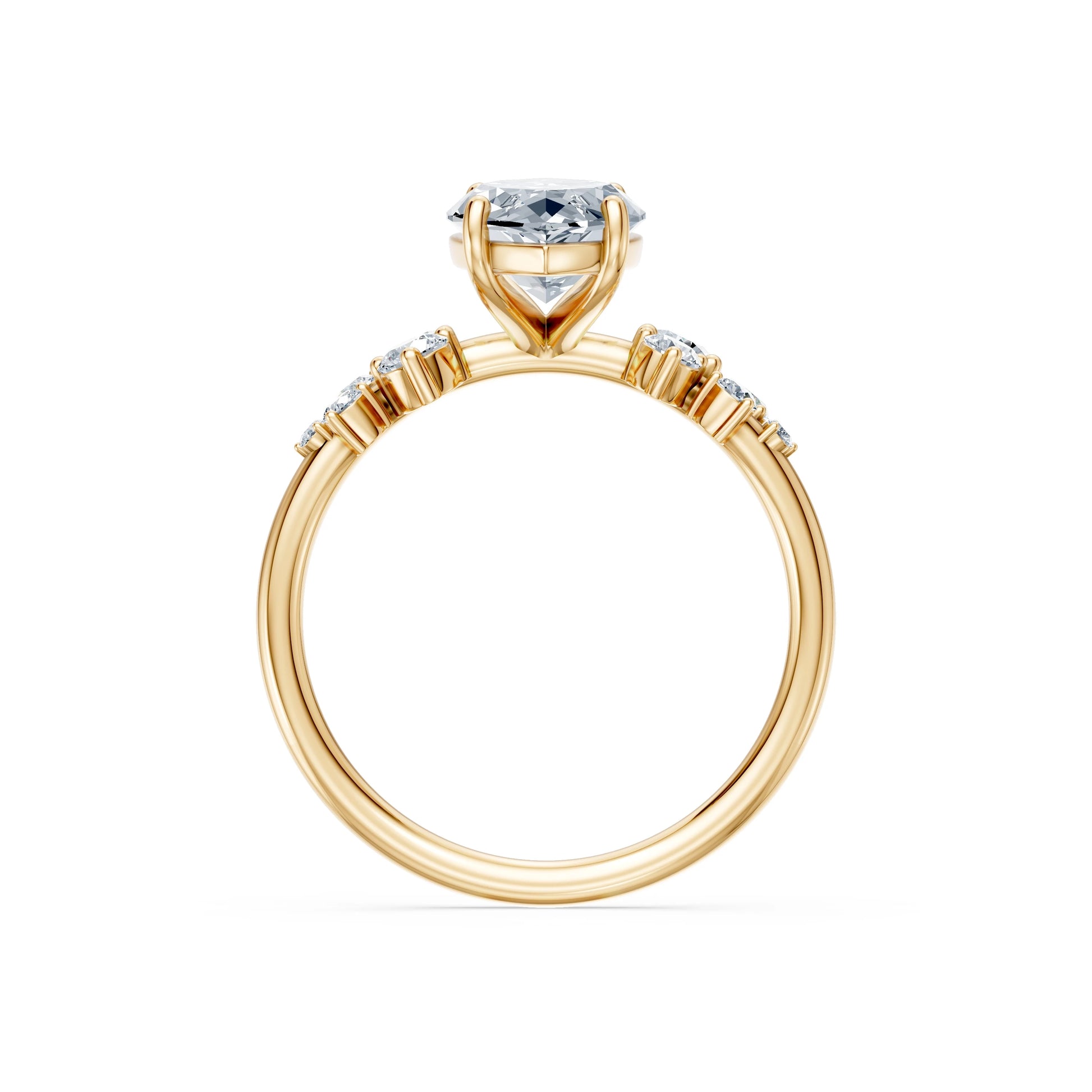 Marquise Lab Grown Diamond Classic Pave Eternity Ring 2.0ct by Qutahia Jewellery