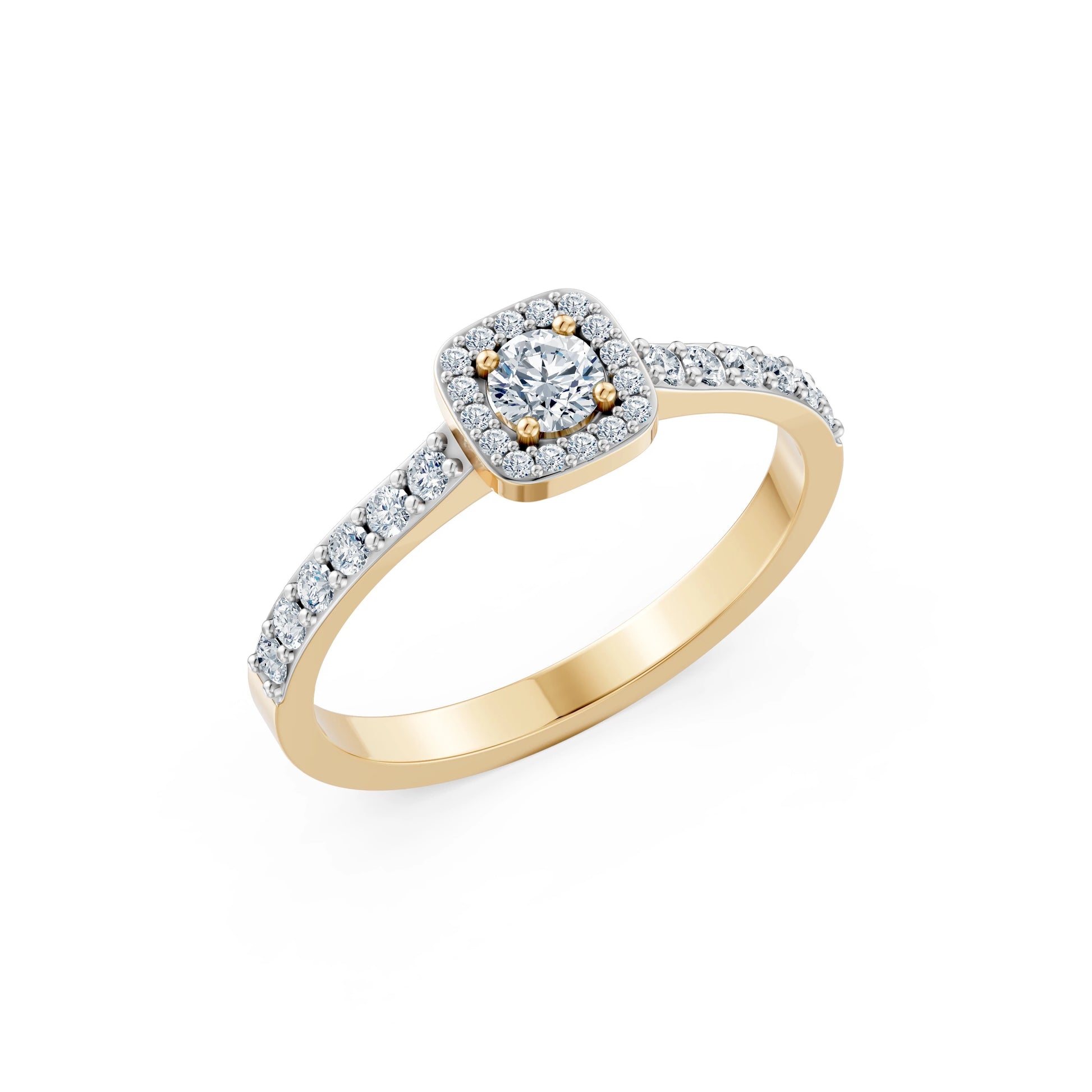 Round Brilliant Diamond Micro Pave Eternity Ring 0.2ct by Qutahia Jewellery