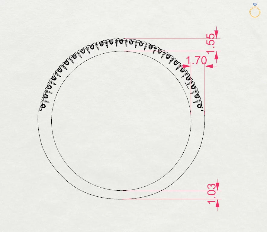 Eternity Ring (Round), 0.18 ct — 101-10300