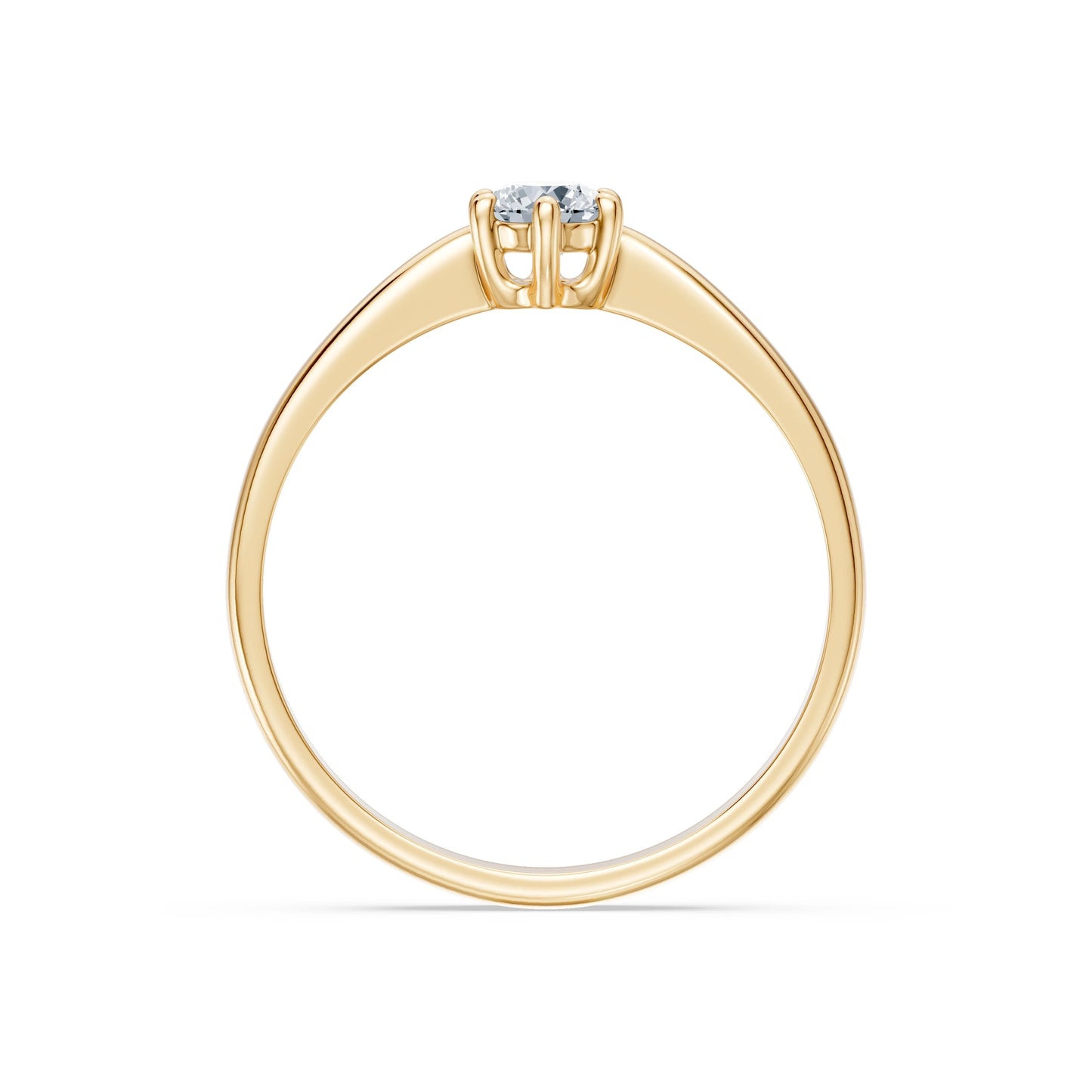 Round Brilliant Diamond Solitaire Engagement Ring 0.3ct by Qutahia Jewellery