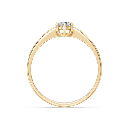 Round Brilliant Diamond Solitaire Engagement Ring 0.3ct by Qutahia Jewellery