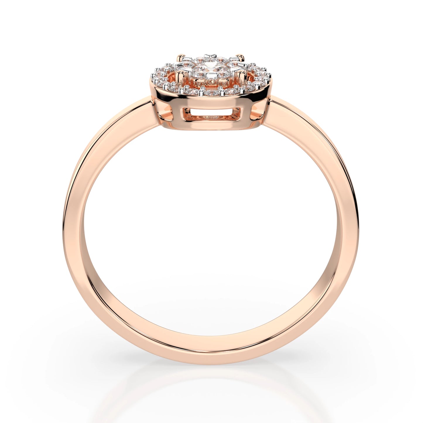 Illusion Ring (Round), 0.06 ct — 101-10018/1(2.5)