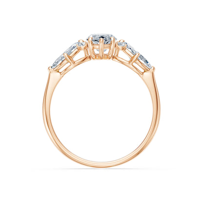 Marquise Lab Grown Diamond Side Stone Eternity Ring 1.0ct by Qutahia Jewellery