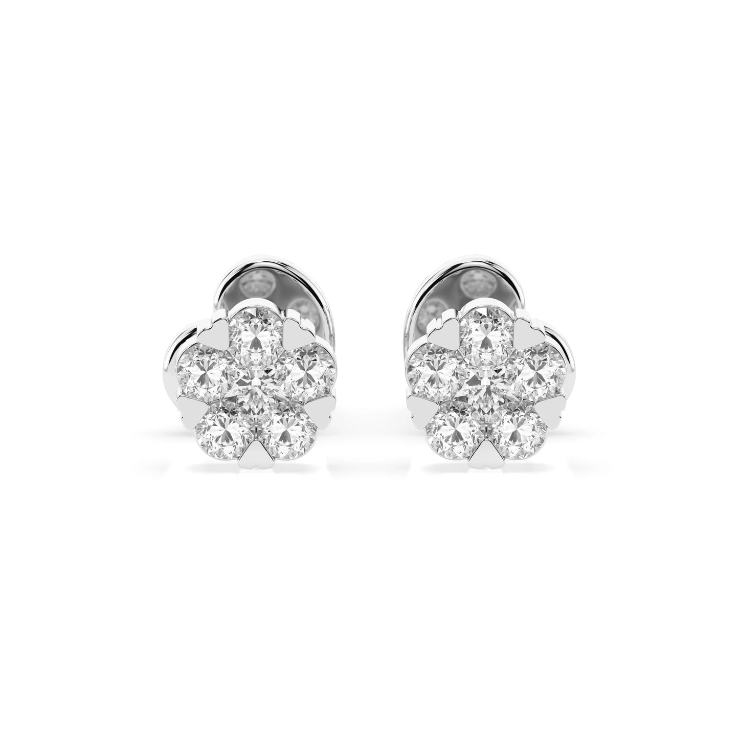 Illusion Earring (Round), 0.06 ct — 102-10015/2(2.0)