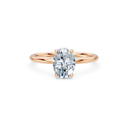 Oval Lab Grown Diamond Micro Pave Engagement Ring 1.5ct by Qutahia Jewellery