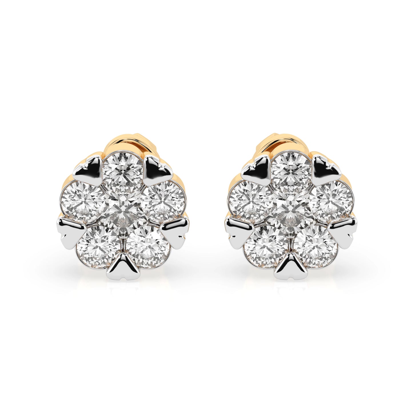Illusion Earring (Round), 0.2 ct — 102-10015/2(3.0)