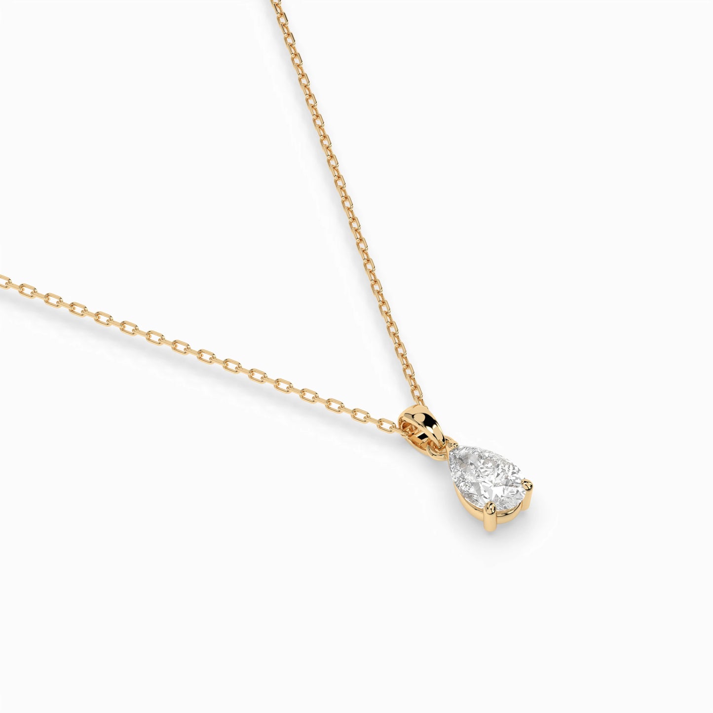 Solitaire Necklace (Pear), 0.3 ct — 104-10067(0.30)PAR