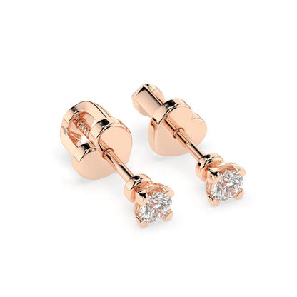 Solitaire Butterfly Earring (Round), 0.2 ct — 102-10089/2(3.0)