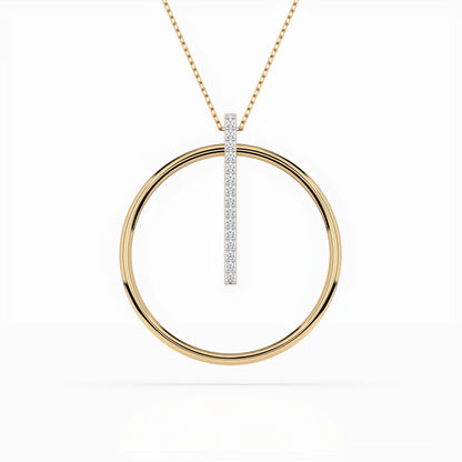 Minimalism Necklace (Round), 0.09 ct — 104-10047