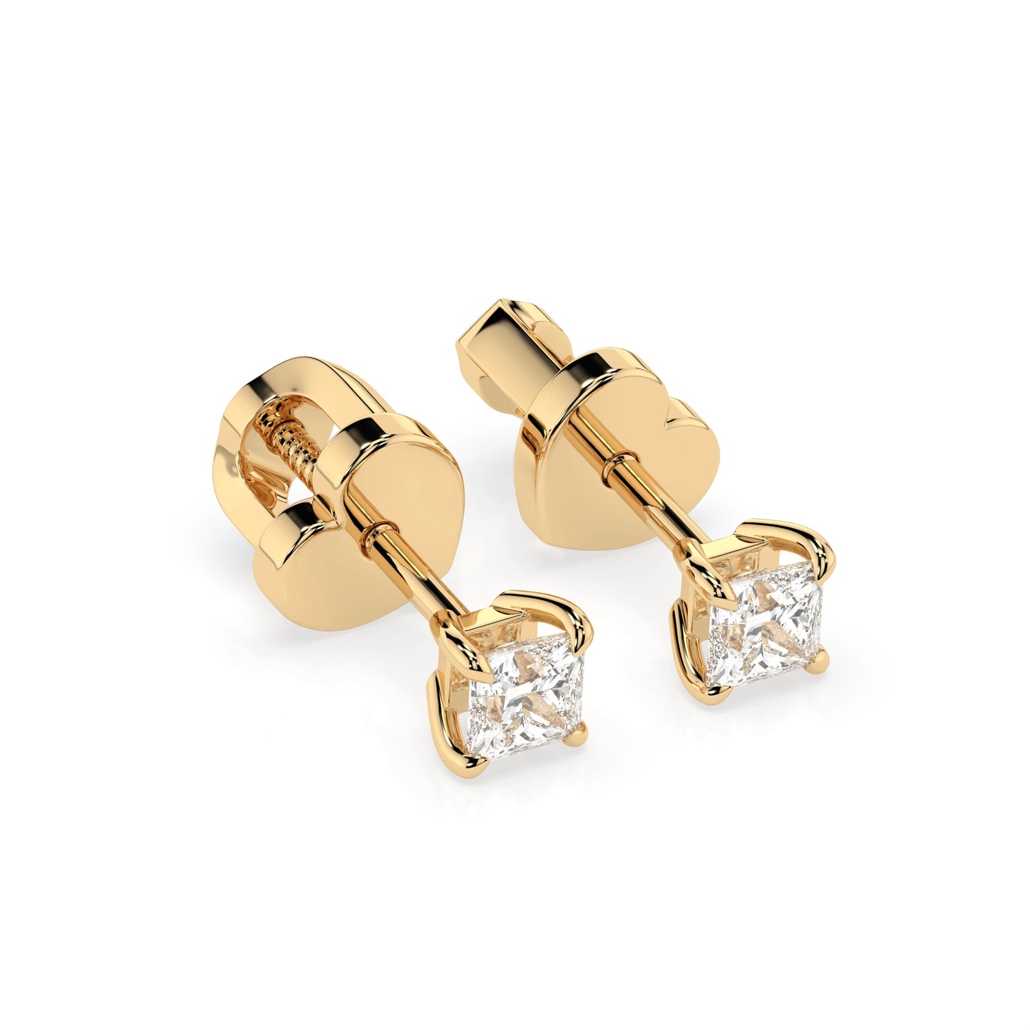 Solitaire Butterfly Earring (Princess), 0.34 ct — 102-10113(3.0)PR