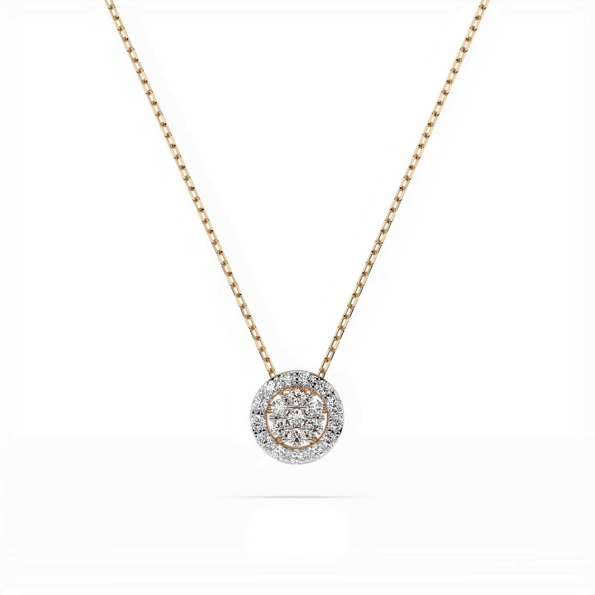 Illusion Necklace (Round), 0.08 ct — 104-10038
